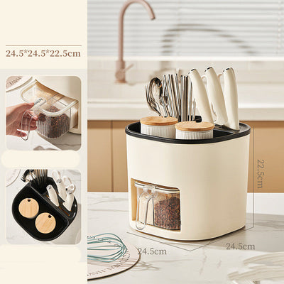 Kitchen Storage Holder Large Capacity Chopstick Spoon Cutlery Organizer
