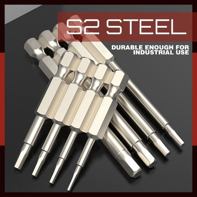 S2 Steel Magnetic Hex Bit Set Durable Precision Tool Kit