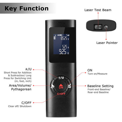 Laser Distance Meter Accurate Measuring Tool For Construction And Home
