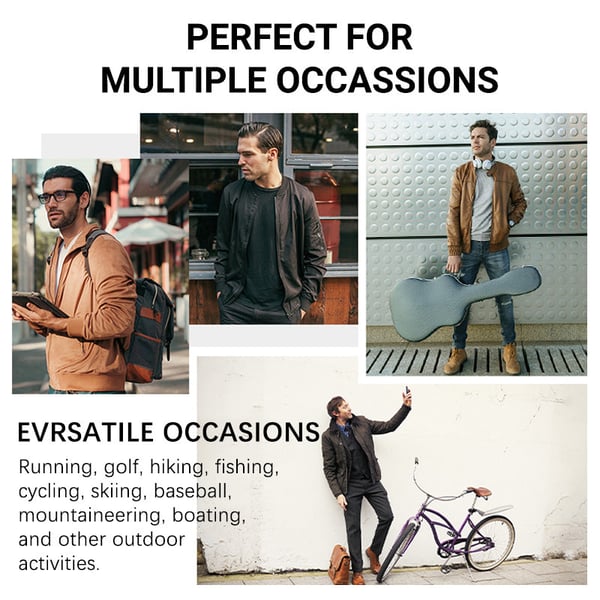 Men's Standing Collar Zipper Jacket Casual Lightweight Outerwear