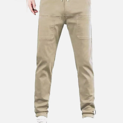 Stretch Cargo Pants With Multiple Pockets And High Stretch Fabric