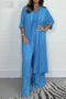 Women's Backless Two-Piece Set Lace-Up Wide Leg Outfit