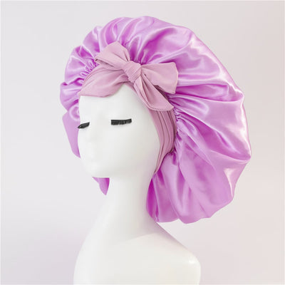 Layered Satin Hair Bonnet For Smooth Hair Care And Protection