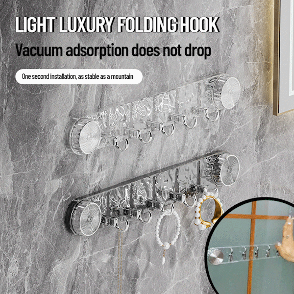 Rotating Suction Cup Hooks With Corrugated Row And Sturdy Hooks