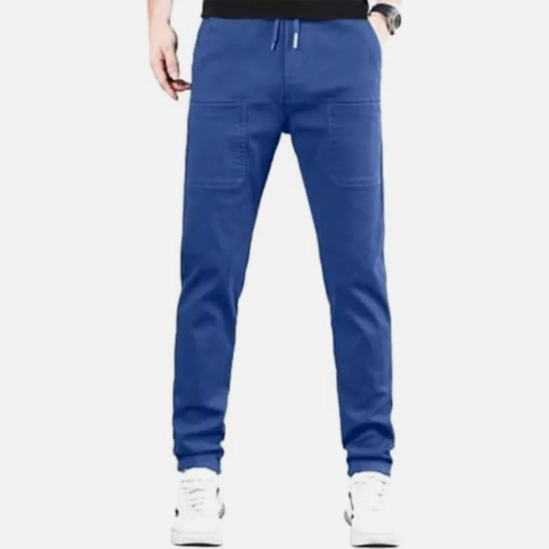 Stretch Cargo Pants With Multiple Pockets And High Stretch Fabric