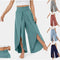 High Waisted Wide Leg Pants Split Casual Quick Dry Design