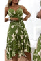 Women's Casual Tunic Dress Ruched Resort Print Summer Style
