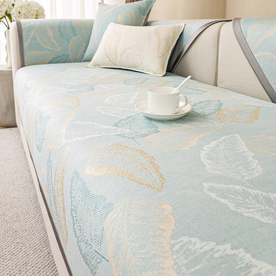 Luxury Sofa Cushion Lightweight Leaf Pattern Decorative Pillow