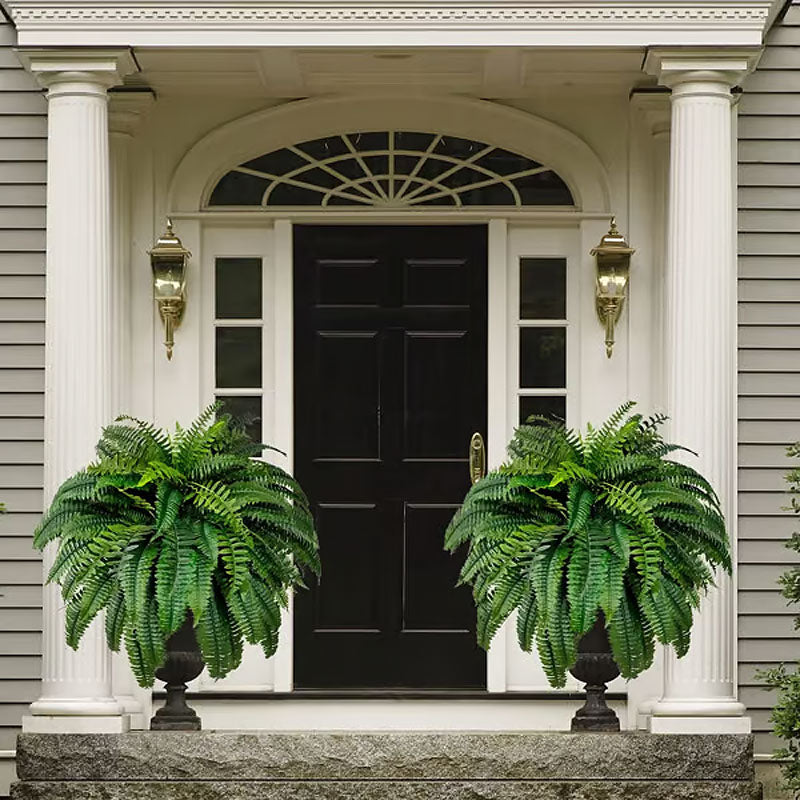 Artificial Boston Fern UV Resistant Lifelike Indoor Outdoor Plant Decor