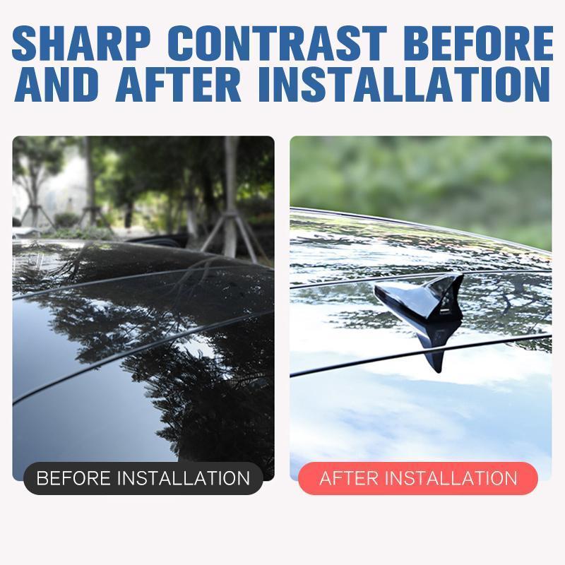 Solar Power Car Shark Fin Antenna With LED Flash Light
