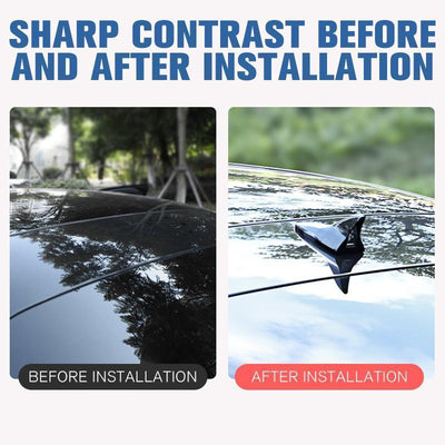 Solar Power Car Shark Fin Antenna With LED Flash Light