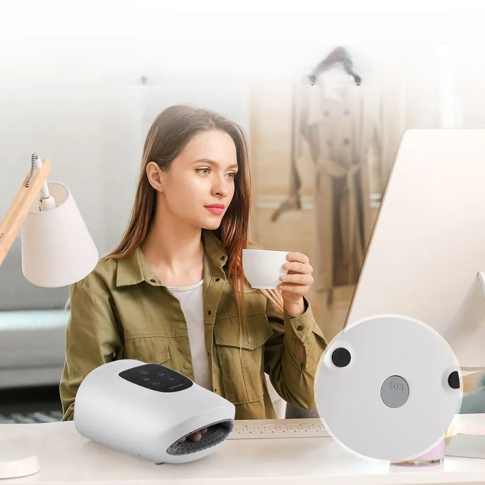 Wireless Electric Hand Massager With Air Compression And Heat Therapy