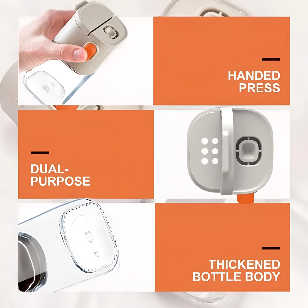 Push Button Salt And Pepper Dispenser Bottle For Easy Seasoning