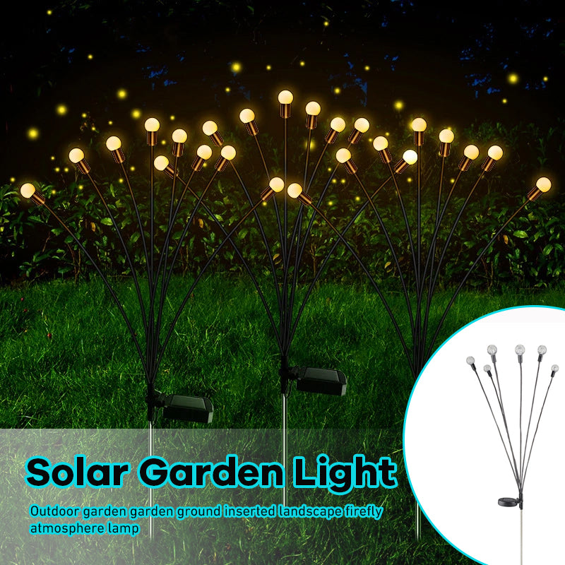 Solar Garden Light Starburst Outdoor Decorative Swing Lamp