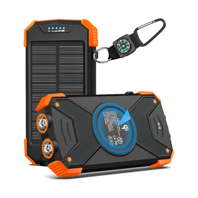Portable Wireless Solar Charger Efficient Outdoor Power Bank