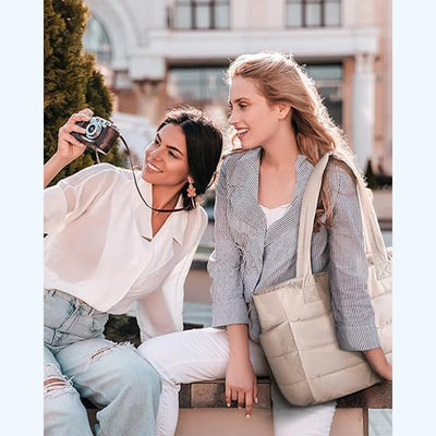 Lightweight Puffy Tote Bag Spacious Durable Everyday Carry Bag