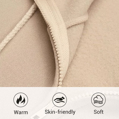 Women's Hooded Sweater Zippered Autumn Winter Warm Pullover
