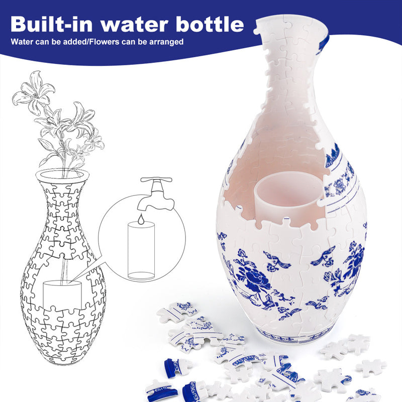 3D Puzzle Vase Creative Decorative Floral Design Kit