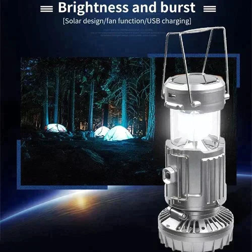 Portable LED Camping Lantern With Cooling Fan For Outdoor Use