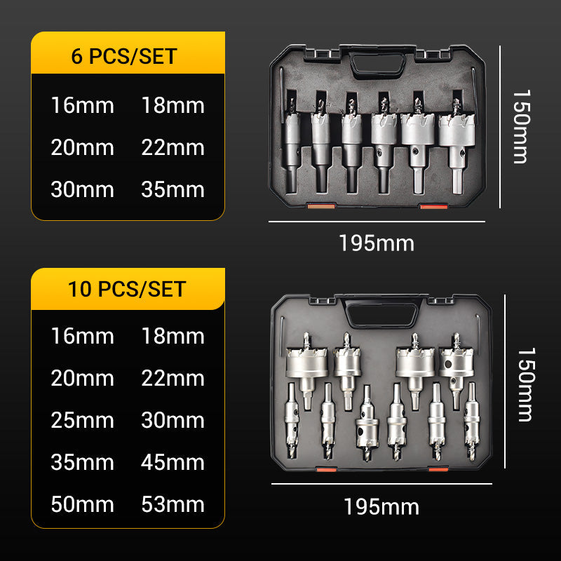 Carbide-Tipped Hole Cutter For Metal Cutting And Drilling Tools