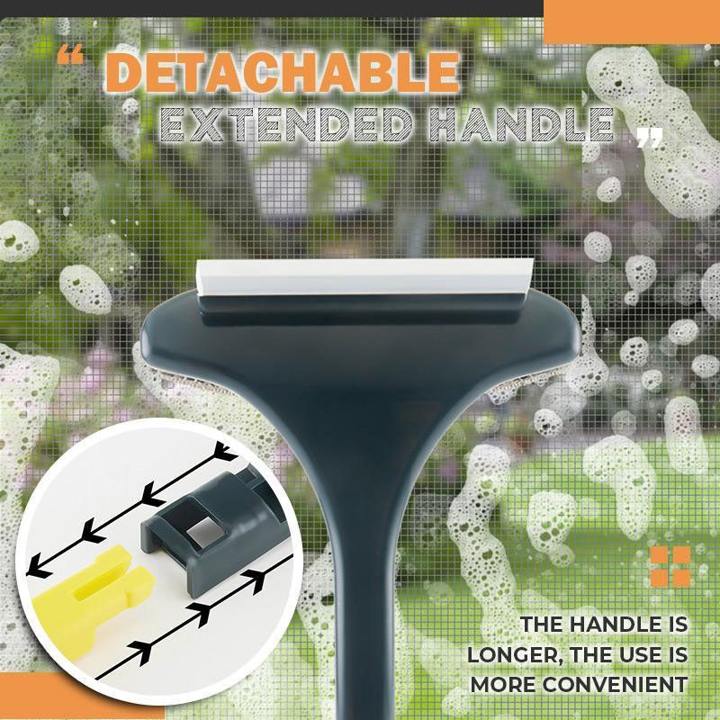 2 In 1 Window Cleaning Brush For Glass And Screen Surfaces