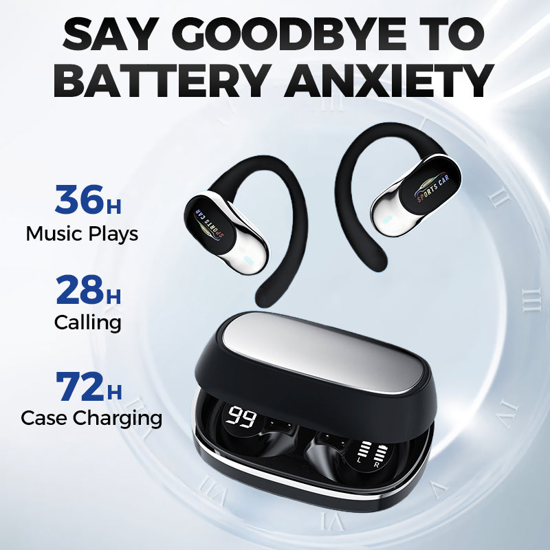 Waterproof Open Ear Earbuds With Advanced Noise Cancelling Technology