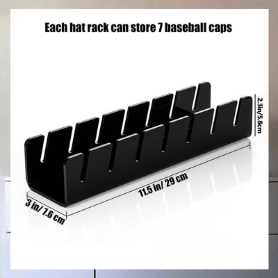 7 Compartment Acrylic Baseball Cap Display Stand Organizer Holder