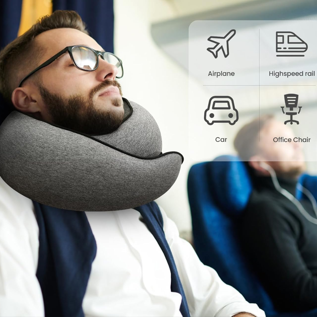 Memory Foam Travel Pillow For Neck Support And Comfort