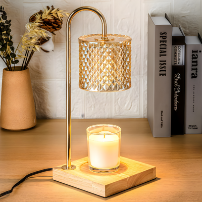 Candle Warmer Lamp With Adjustable Timer And Dimmer Controls