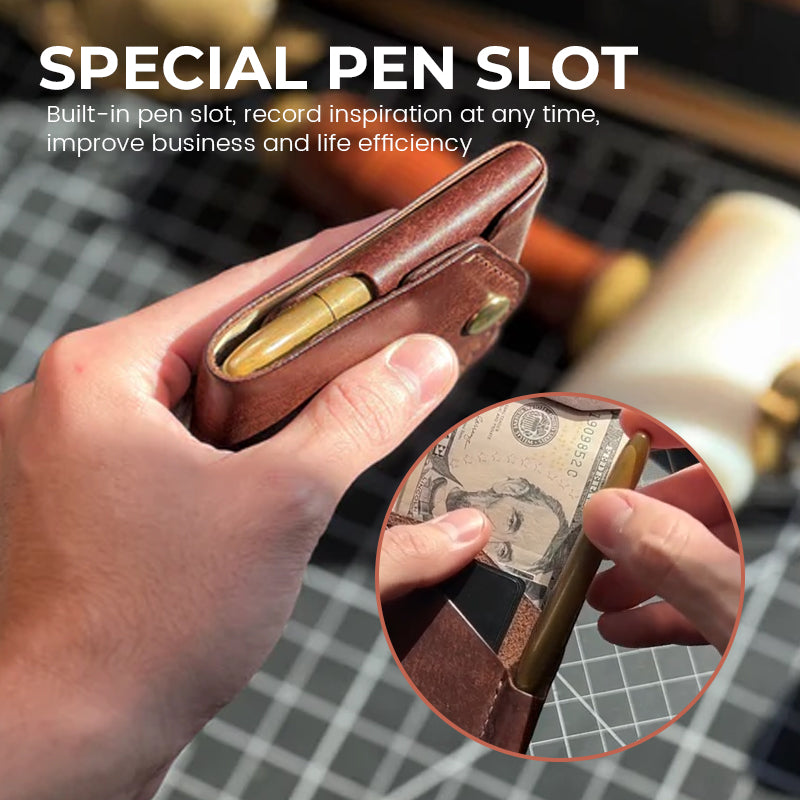 The Conan Compact Leather Wallet Slim Durable Design