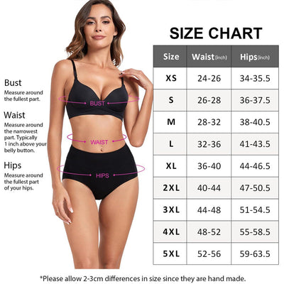 Women's High Waist Cotton Underwear Comfortable Lightweight Breathable