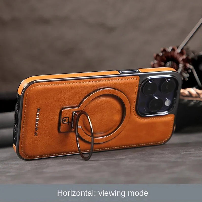 Leather Magnetic Phone Case Stand Holder For Mobile Devices