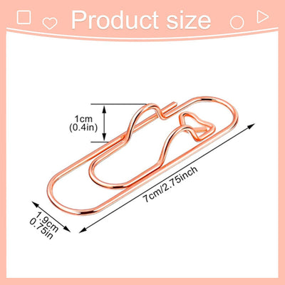Metal Heart Pen Clip Multifunctional Stylish Office Accessory