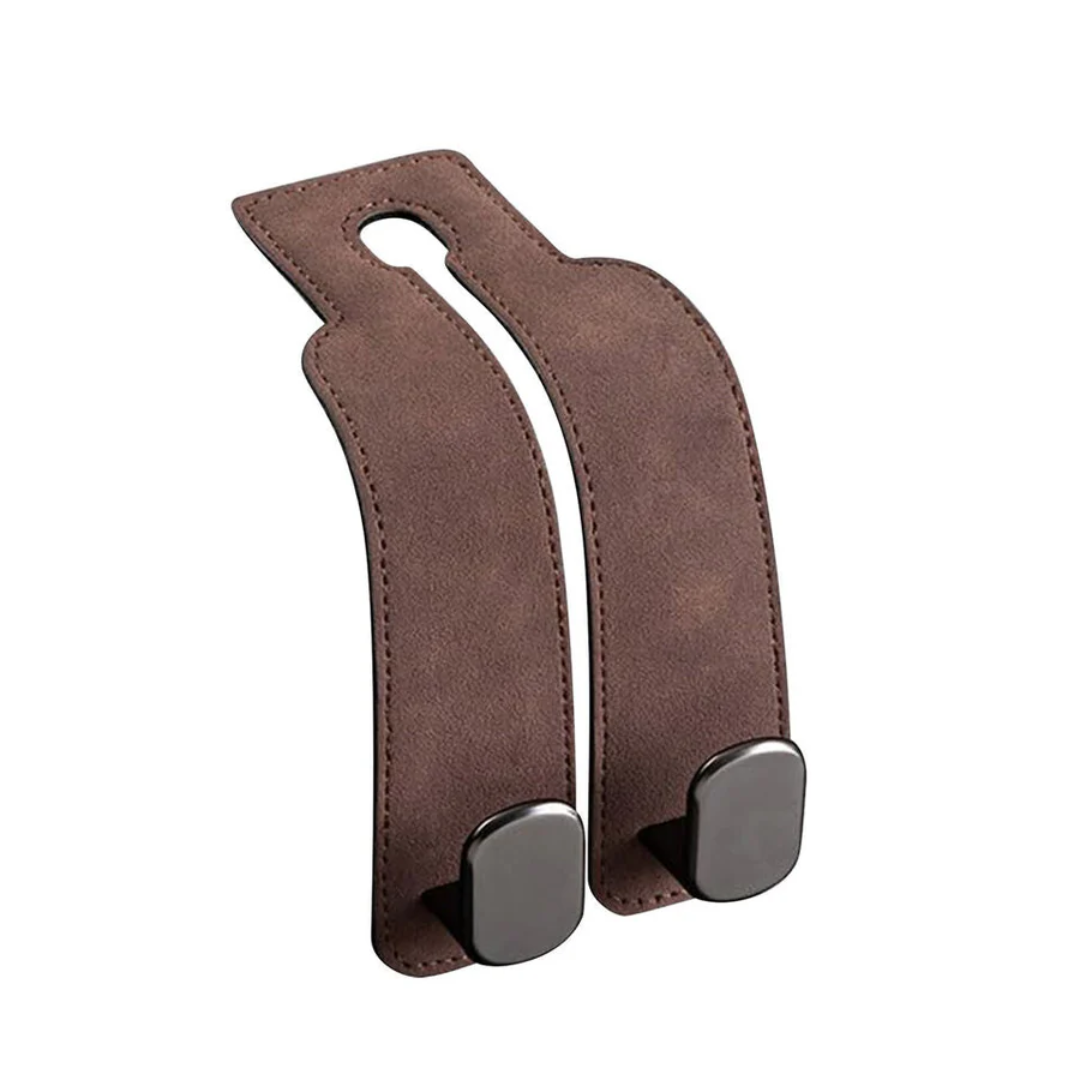 Leather Car Seat Hooks For Organizing Hanging Items In Vehicle