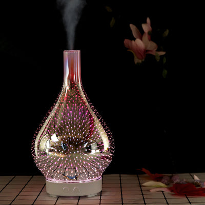 Firework Glass Aroma Diffuser Ultrasonic Humidifier With LED Lights
