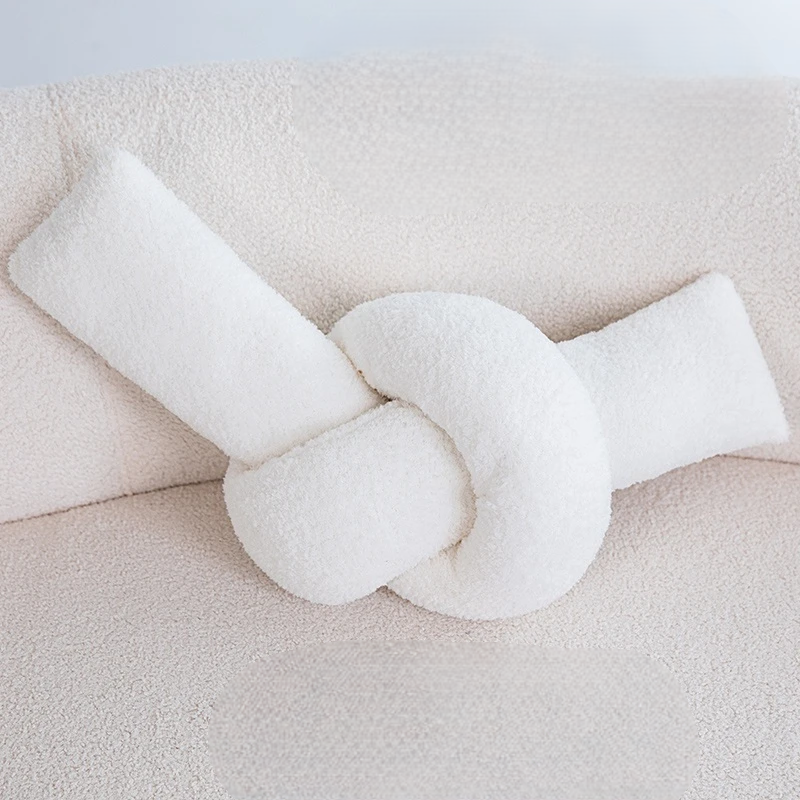 Plush Chain Knot Pillow Soft Decorative Cushion For Sofa And Home
