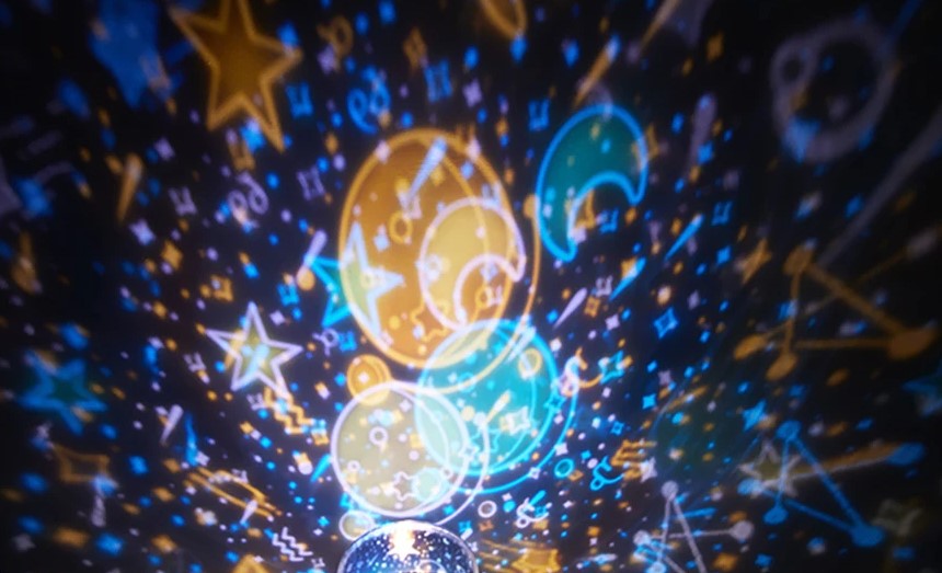 Rabbit Projector Night Light Ocean-Themed Sleep Lamp For Kids