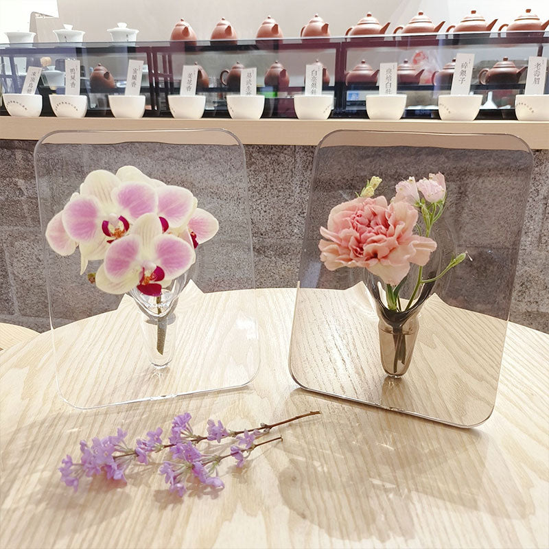 Acrylic Photo Frame Vase For Stylish Flower Arrangement Decor
