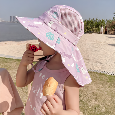 Wide Brim Sun Hat For Kids With UPF 50 Plus Protection