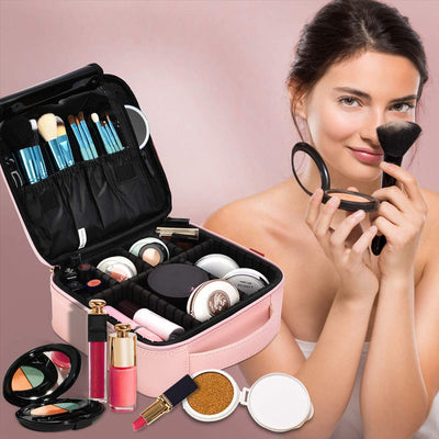 Large Capacity LED Lighted Cosmetic Bag For Travel And Home Use