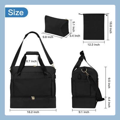 Large Capacity Travel Bag Durable Lightweight Spacious Luggage Tote