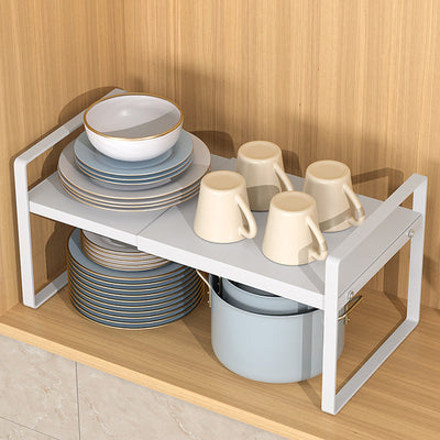 Retractable Cabinet Rack With Layered Storage For Organizing