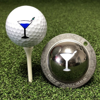 Stainless Steel Golf Ball Marker With Tin Cup Design