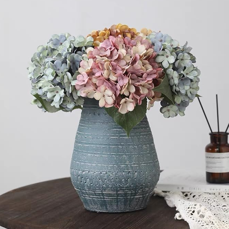 3d Hydrangea Artificial Flower Realistic Decorative Bloom