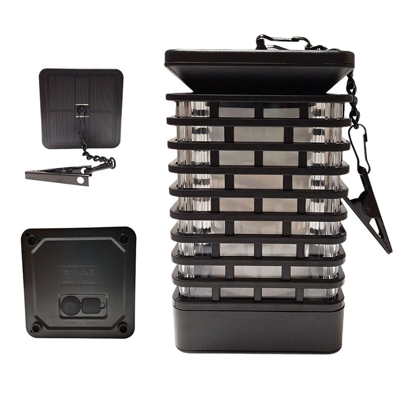 LED Solar Flickering Flame Lantern Outdoor Garden Light Solar Powered