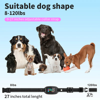 Anti Barking Dog Collar Rechargeable Waterproof Digital Display Collar