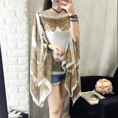 French Style Lightweight Sun Protection Shawl For Women