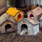 Foldable Dog House Warm Removable Nest Enclosed Pet Bed Sofa