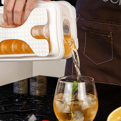 2in1 Portable Silicone Ice Cube Tray Ice Ball Mold Maker