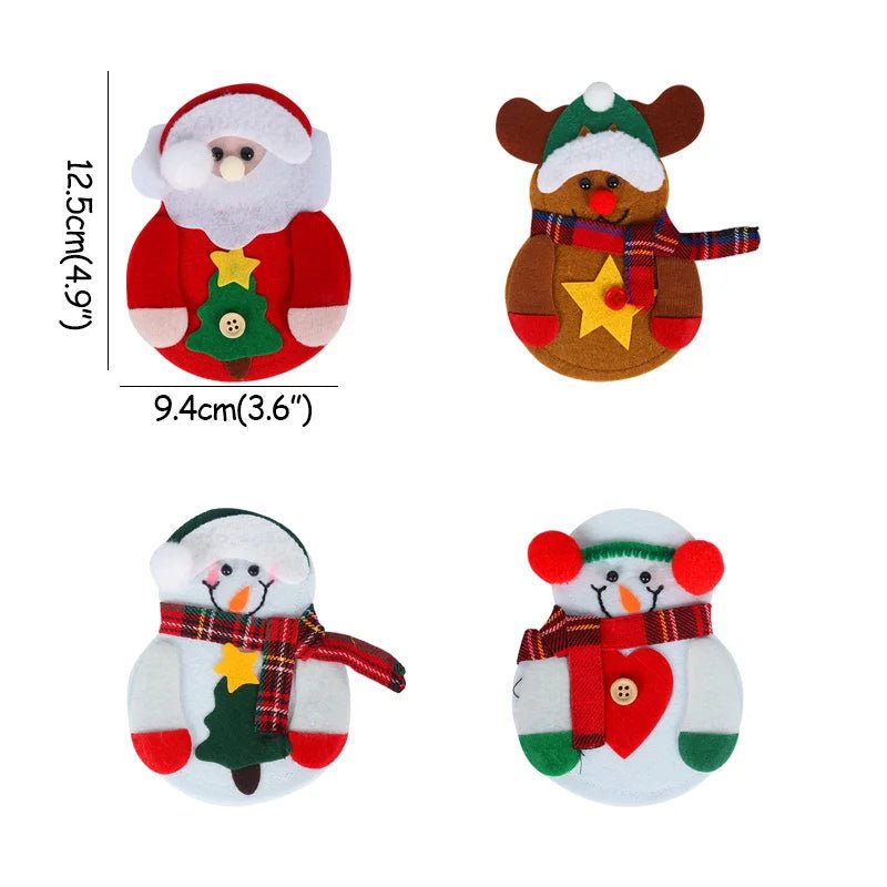 Christmas Cutlery Holder 8 Pieces Festive Tableware Caddy Set